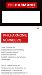 Mobile Screenshot of philharmonie-nuernberg.de